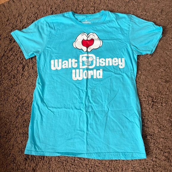 Disney Parks Walt Disney World Heart Mickey Hands Love T-shirt Adult Medium Blue - Picture 4 of 5